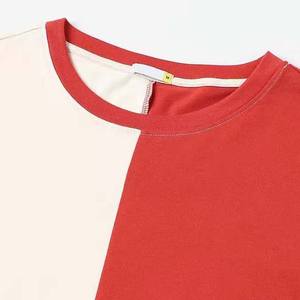 High Street Style hommes T-shirts à manches courtes été 100% coton bambou respirant Slim Fit col rond contraste couleur hommes t-shirt - Product Image 6