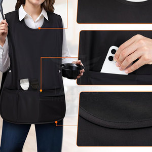 เสื้อกั๊กช่างตัดผมแบบใช้ซ้ำได้ เป็นมิตรกับสิ่งแวดล้อม เนื้อผ้านุ่ม สวมใส่สบาย ผลิตในประเทศปากีสถาน - Product Image 6