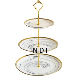 Luxurious Looking Iron Metal 2 Tier Cup <b>Cake</b> <b>Server</b> Stand In White Powder Coated Finishing For Royal Receptions Usage Items - Product Image 2