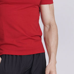 Venta al por mayor 2025 camiseta de entrenamiento personalizada para hombres Athletic Gym Fitness 100% algodón tejido precios al por mayor baratos - Product Image 5