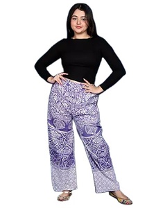 Playernetwork Women's Formal Casual <b>Wool</b> Flare <b>Pants</b> Loose Fit Plaid Pattern Crystal Decoration Anti-Pilling Professional - Product Image 1