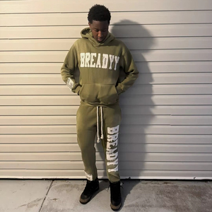 Sweats à capuche et pantalons de survêtement de haute qualité ensemble hommes personnalisé deux pièces poids lourd 400 GSM ensemble de sweat à capuche zippé hommes survêtement avec OEM - Product Image 6