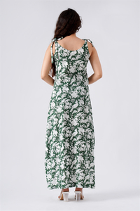 Nueva Venta caliente indio Floral mano bloque impreso puro algodón Rifle vestido de tela verde ropa de mujer vestido de verano ligero - Product Image 5
