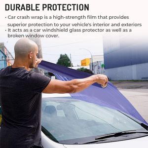 <span class=keywords><strong>Film</strong></span> de protection contre les chocs, 36 pouces x 200 pieds, <span class=keywords><strong>film</strong></span> transparent pour vitres de voiture, véhicules endommagés, <span class=keywords><strong>film</strong></span> auto-adhésif pour couvrir les vitres cassées - Product Image 6