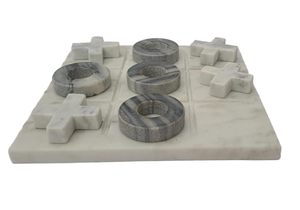 หินอ่อนพร้อมแถบทองเหลืองสำหรับเกมโอเอกซ์ที่สมบูรณ์แบบพร้อมด้วยบอร์ดคุณภาพดีที่สุดสำหรับเด็ก - Product Image 3