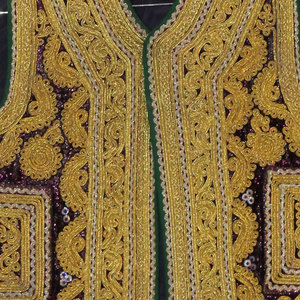 เสื้อกั๊กปักลายแบบพื้นเมือง,เสื้อเบลเซอร์ปักลายวินเทจแบบดั้งเดิมเสื้อโค้ทคลุมเอวปักด้วยมือ - Product Image 4