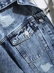 เสื้อแจ็คเก็ตยีนส์ผู้ชายแฟชั่นใหม่สไตล์วินเทจสำหรับฤดูใบไม้ร่วง เสื้อผ้าสตรีทแวร์สั่งทำพิเศษ คุณภาพสูง เป็นมิตรกับสิ่งแวดล้อม ระบายอากาศได้ดี ผลิตจากผ้าฝ้าย 100% - Product Image 6