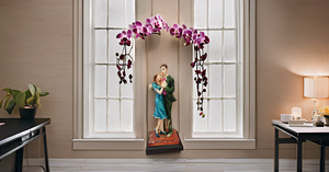 Estatua de pareja romántica de resina hecha a mano de estilo moderno para amor para oficina, hogar, estantería, decoración, Día de San Valentín, cumpleaños - Product Image 4