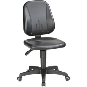 Chaise de bureau pivotante exécutive en similicuir avec roulettes 440-620 mm Noir BIMOS - Product Image 1