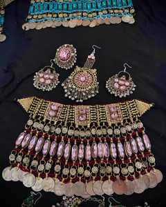 Ensemble ethnique afghan tendance en acier inoxydable pour femmes, charme artisanal pour les cérémonies culturelles, les mariages, les événements festifs, élégant - Product Image 3