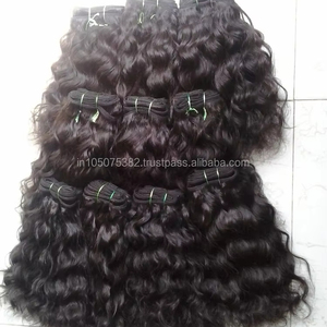Extensions de cheveux indiens non traités à trame bouclée à prix d'usine - Product Image 1