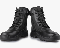 Bottes de travail tactiques en cuir pour hommes, style jungle, à lacets, avec embout en acier, anti-perforation, antidérapantes, bottes de sécurité