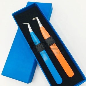 Pinzas de pestañas individuales de volumen, pinzas personalizadas para extensión de pestañas, pinzas de pestañas de etiqueta privada, embalaje personalizado, venta superior de visón - Product Image 1