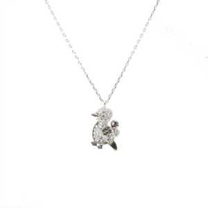 Pendentif Canard en Argent Sterling 925 Blanc et Noir, Cadeau Religieux pour Enfants avec Breloques Aigle, Perle et Diamant - Product Image 1
