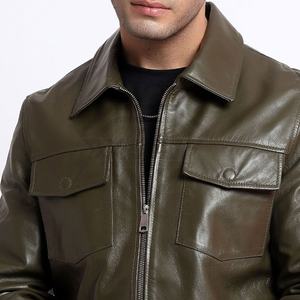 Veste en cuir de motard de la collection d'hiver Handsome Look pour hommes fabricant en gros veste en cuir de luxe pour hommes - Product Image 5