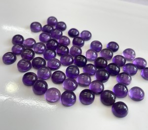Améthyste naturelle ronde 2mm Cabochon dos plat-Améthyste lâche pierre précieuse de qualité supérieure - Product Image 5