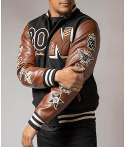 Chaqueta Universitaria de Béisbol Personalizada con Logotipo de Alta Calidad para Hombre, Informal, Deportiva, Talla Grande con Estampado de Letras en la Parte Delantera, Chaquetas para Hombre - Product Image 2