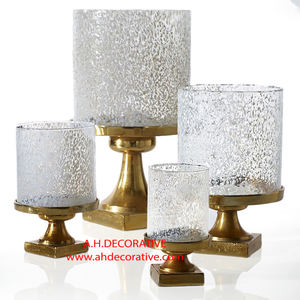 Aluminum T Light <b>Candle</b> <b>Holder</b> with Glass Votive Joint on Square Stand Unique Design Office Handmade <b>Candle</b> <b>Holder</b> - Product Image 5