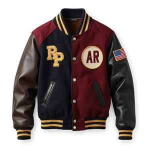 Chaqueta Bomber de Cuero con Forro de Poliéster/Algodón Personalizada para Hombre, Proveedor Mayorista OEM ODM, Resistente al Viento e Impermeable - Product Image 3