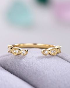Anillos de oro de 18K con diamantes para mujer, joyería fina de oro sólido de diseño de lujo con diamantes reales - Product Image 2