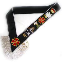 Son Moda Çok Satan İşlemeli Dikilebilir Kumaş Mıknatıslı Memphis Misraim Memurları Mason Kuşakları Benzersiz Stil Masonik