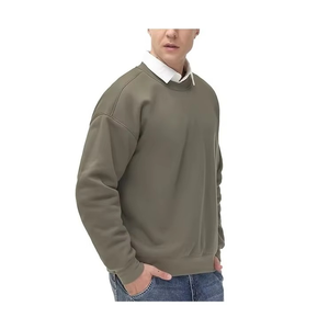 Sudadera con Capucha 100% Algodón para Hombre, Otoño Invierno, Color Sólido Personalizado, Tejido de Punto, Forro Polar, Impermeable, Transpirable, Ropa Casual de Calle - Product Image 3