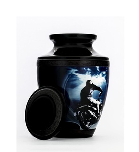 Urna Funeraria para Motocicleta, Color Negro, para Cenizas Humanas de Hombre Adulto, Metal Pulido, Tamaño Personalizado, Diseño Personalizable, Garantía de 3 Años - Product Image 5