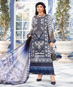 Fabricant en gros Dubaï Abaya 3 pièces vêtements islamiques vêtements d'hiver classique Jibab élégant lin Pakistan Salwar costume - Product Image 6