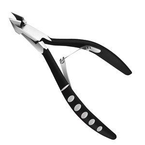 Pince à cuticules allemande en acier inoxydable de 3.95 pouces Double ressort joint incurvé lame tranchante coupe-ongles pour la beauté - Product Image 1