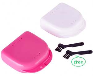 Boîte d'aligneur orthodontique magnétique <span class=keywords><strong>dentaire</strong></span>, forme ronde, produit d'hygiène buccale en plastique avec miroir, coussin pour les dents, multifonctionnel - Product Image 3