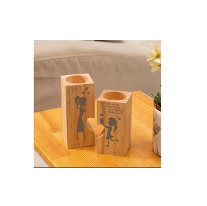 Elegante Juego de 2 portavelas de pilar para decoración del hogar para Bodas de Navidad fiestas de eventos especiales - Product Image 6