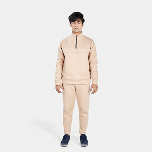 La mejor venta de chándal de jogging ajustado para hombre de alta calidad 100% poliéster ecológico con cremallera Lisa para el invierno - Product Image 1