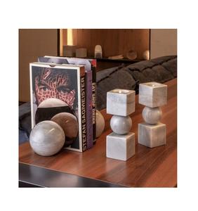 Decoración moderna para el hogar, portavelas de mármol, portavelas, accesorios para restaurante de Hotel, suministros a buen precio - Product Image 5