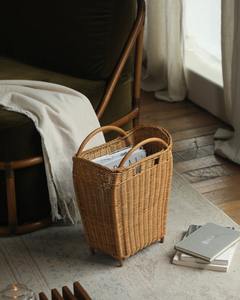 Nouveauté Panier en rotin haut Panier de rangement en osier rustique naturel pour l'organisation de la maison Fournisseur du Vietnam - Product Image 2