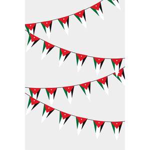 Jordanian Triangular <b>Banners</b> Party Guirlande Colorful Fanions for Festive Decorations - Product Image 1