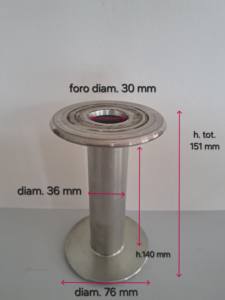 Bobina con Brida de Aleación de Aluminio Scaglia para Hilado, Retorcido y Recubrimiento de Hilos 140-36-84mm Origen Italia 0.26kg - Product Image 4