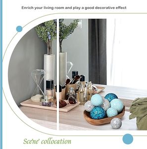 Bolas decorativas para el hogar con diseño creativo moderno, adornos de bolas doradas, decoración del hogar para manualidades de regalo en forma de esfera - Product Image 6