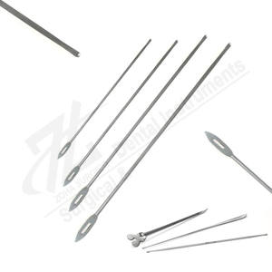 Sonda con diámetro de ojo 2mm 16,0 cm Instrumentos quirúrgicos básicos Sonda con ojo Instrumentos quirúrgicos dentales maleables Pakistán - Product Image 1