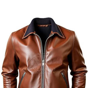 Chaqueta Bomber de Cuero Moderna, Elegante y Clásica para Uso Diario, Chaqueta Bomber de Cuero Moderna, Cómoda y a la Moda para el Día a Día - Product Image 4