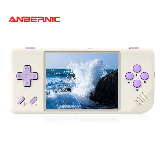 Beige White ANBERNIC RG28XX Mini Game Handheld 3100mAh 640*480 Retro Game Console Support Music Video Player E-book Reader