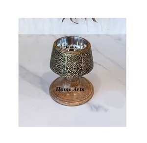 Vente directe d'usine bois Mabkhar nouvelle conception forme ronde arabe Bakhoor Oud brûleur du meilleur exportateur en Inde - Product Image 1