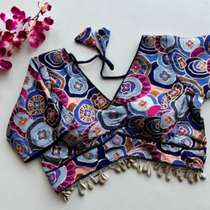 Nuevo bordado pesado con hermosa blusa de fiesta de lujo con estampado de posición para mujer - Product Image 3