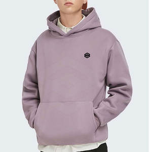 Sudadera con capucha de gran tamaño para hombre de algodón de alta calidad OEM con logotipo cuello con capucha patrón sólido para el suministro de ODM de invierno - Product Image 1