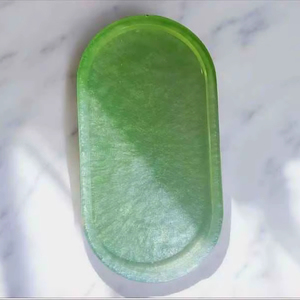 Bandeja Decorativa de Resina en Varios Colores, Organizador de Cosméticos, Decoración del Hogar, Bandeja Ovalada de Resina, Bandeja de Tocador de Alta Calidad - Product Image 1