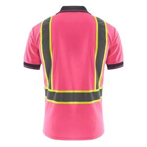 Camiseta Polo de Seguridad de Alta Visibilidad para Hombre, Manga Corta en Contraste para Uso de Guardia - Product Image 3