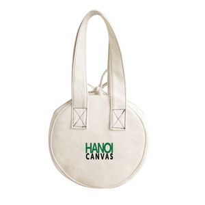 OEM <b>Mini</b> Canvas Circle <b>Tote</b> <b>Bag</b> BSCI Vietnamese Manufacturer Direct Wholesale Custom Logo Printed Cotton Shopping <b>Tote</b> <b>Bag</b> - Product Image 2