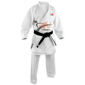 Uniformes de karaté de qualité supérieure avec logo personnalisé Vêtements d'arts martiaux en polyester/coton, légers et durables, respirants au toucher - Product Image 1