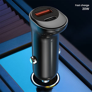 Cargador de coche de 20W PD/QC Tipo-C con cable USB, IP, color negro, para el control de la calidad - Product Image 4