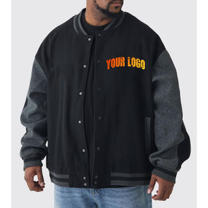 Logo personnalisé OEM Designer Blouson d'université vierge pour hommes Patch Streetwear 100% Laine Baseball Broderie Varsity Jacket - Product Image 4