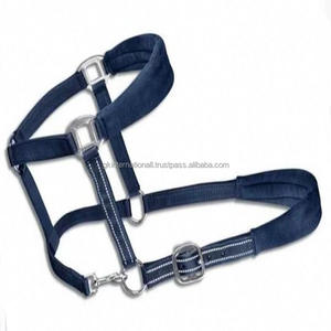 Colliers de cheval rembourrés collier de tête de cheval en nylon réglable personnalisé licou fort licou avec Double boucle réglable et bouton pression - Product Image 6